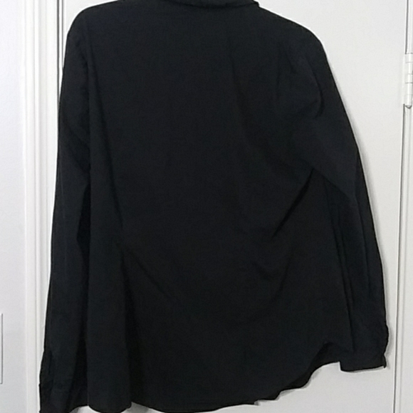 Worthington Stretch Black Button Up Shirt Size 14 - Picture 4 of 4